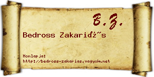 Bedross Zakariás névjegykártya